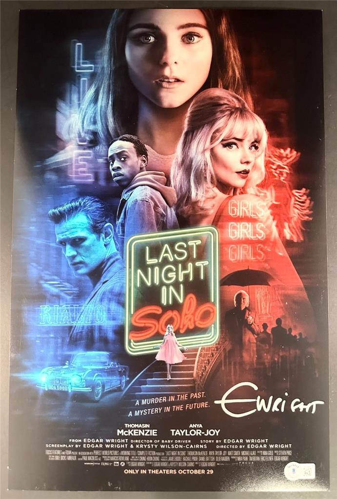 Edgar Wright signed Last Night in Soho 11x17 photo poster autograph Beckett BAS
