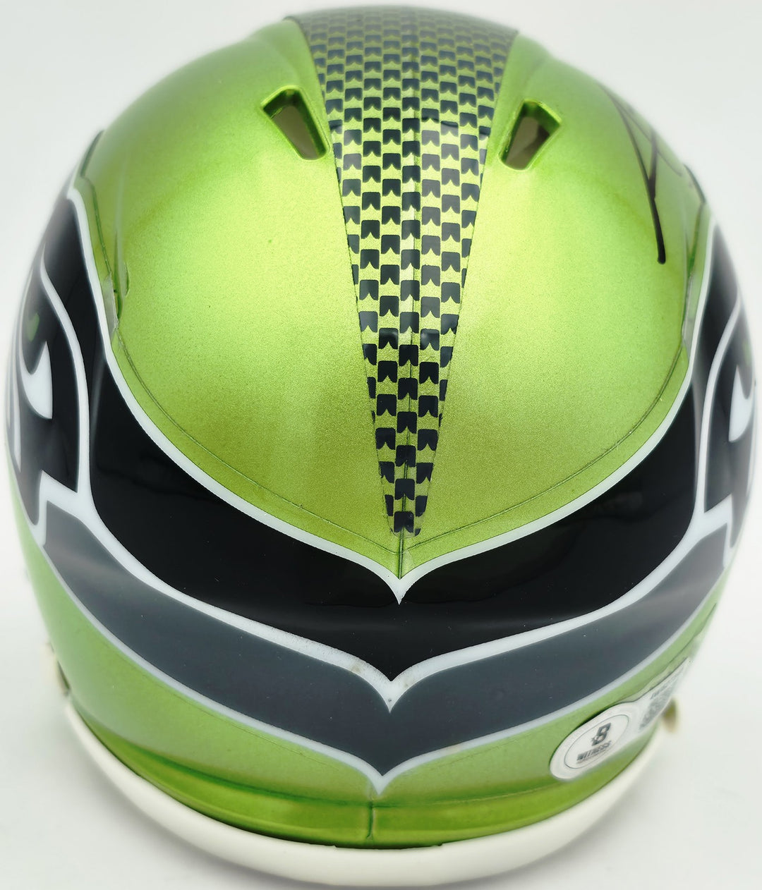 AJ Barner Signed Seattle Seahawks Flash Green Speed Mini Helmet Beckett Witness