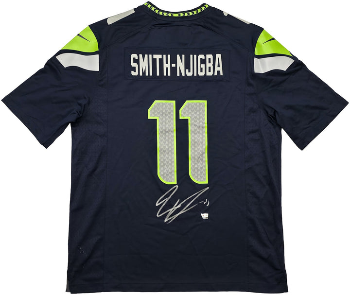 Seahawks Jaxon Smith-Njigba Signed Blue Nike Jersey Size XL Fanatics Holo