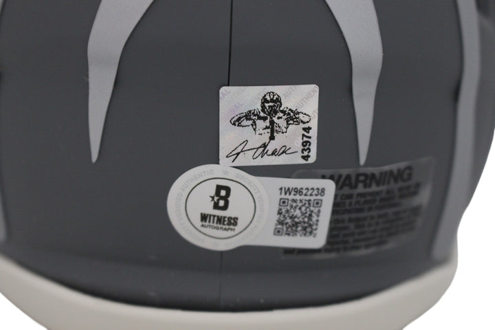 Ja'Marr Chase Autographed Cincinnati Bengals Slate Mini Helmet Beckett 47542