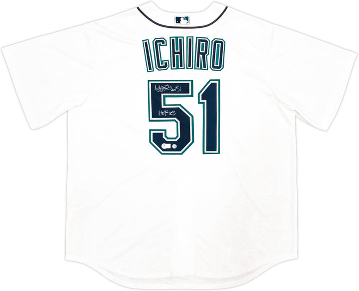 Mariners Ichiro Suzuki Auto White Nike Jersey Size XL "HOF 25" IS Holo & Beckett