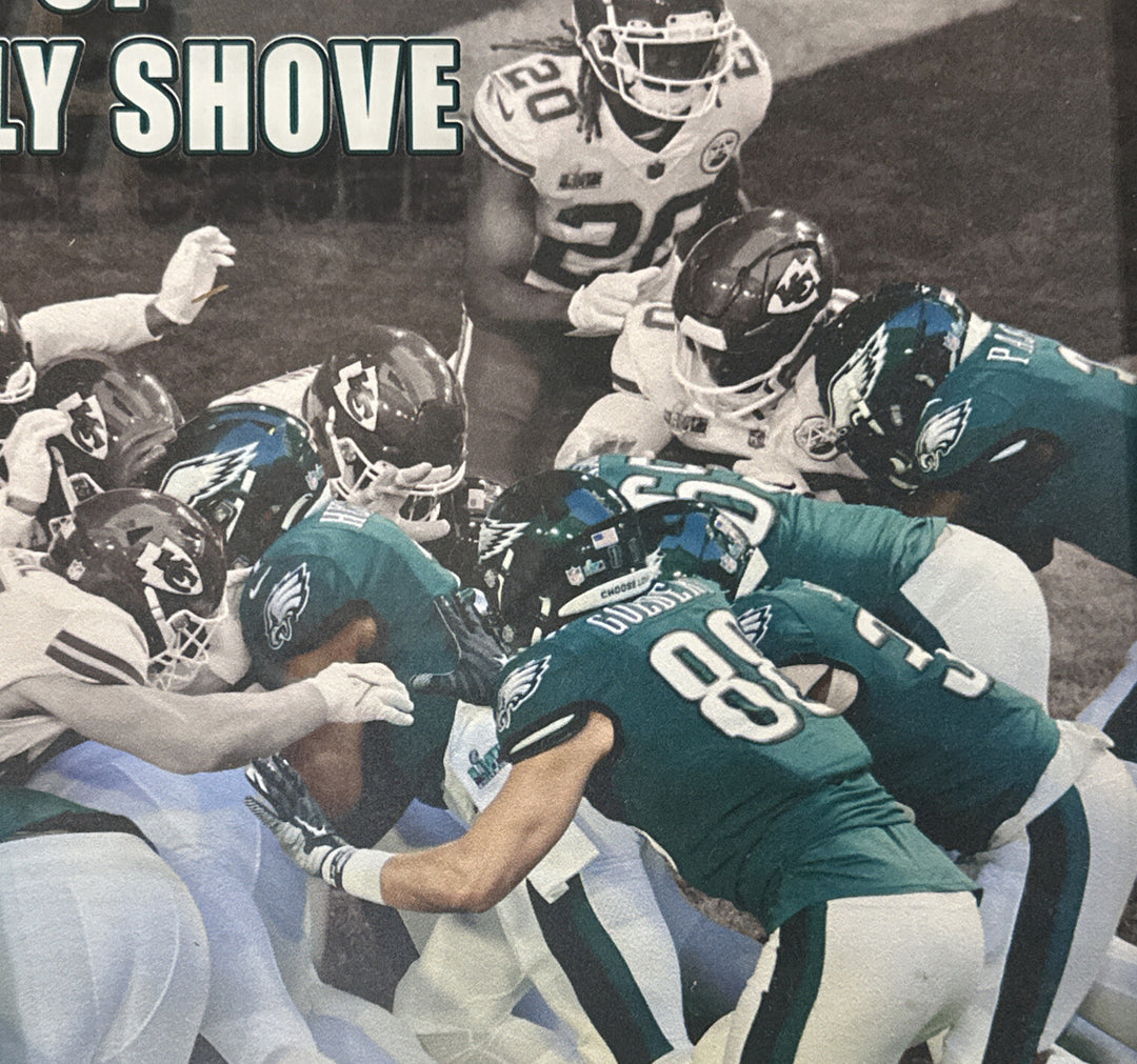 Philadelphia Eagles City of Brotherly Shove 3D Framed Photo Tush Push Hurts #1