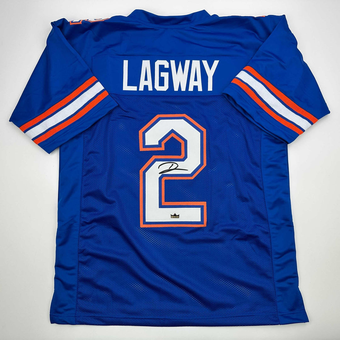 Facsimile Autographed D.J. DJ Lagway Florida Blue Reprint Jersey Size Men's XL