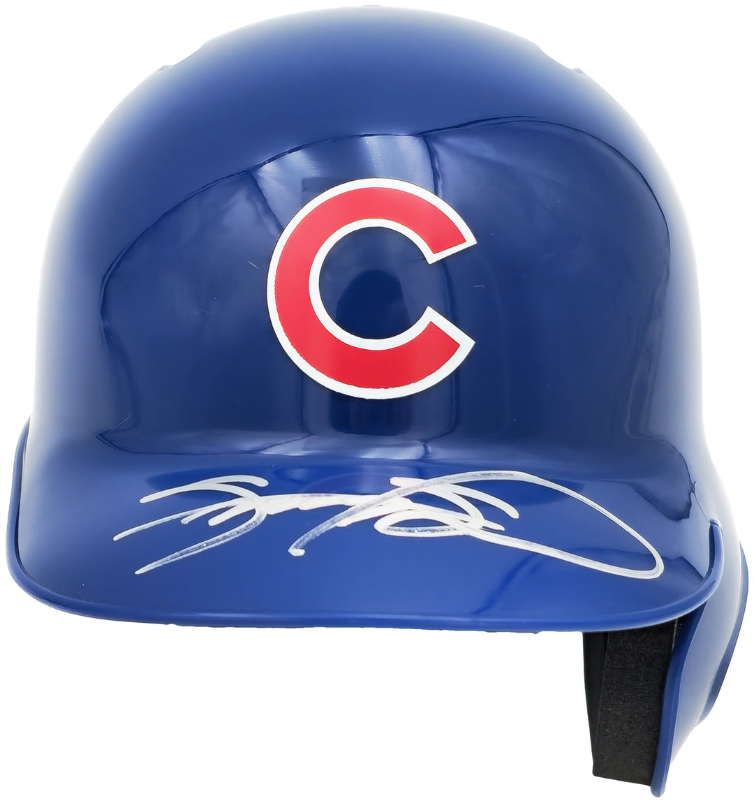 Sammy Sosa Signed Chicago Cubs Blue Mini Helmet Beckett Wit