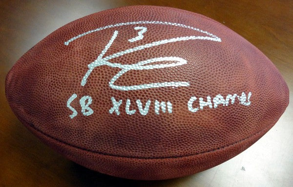 Russell Wilson Signed SB Leather Football Seattle Seahawks RW Holo
