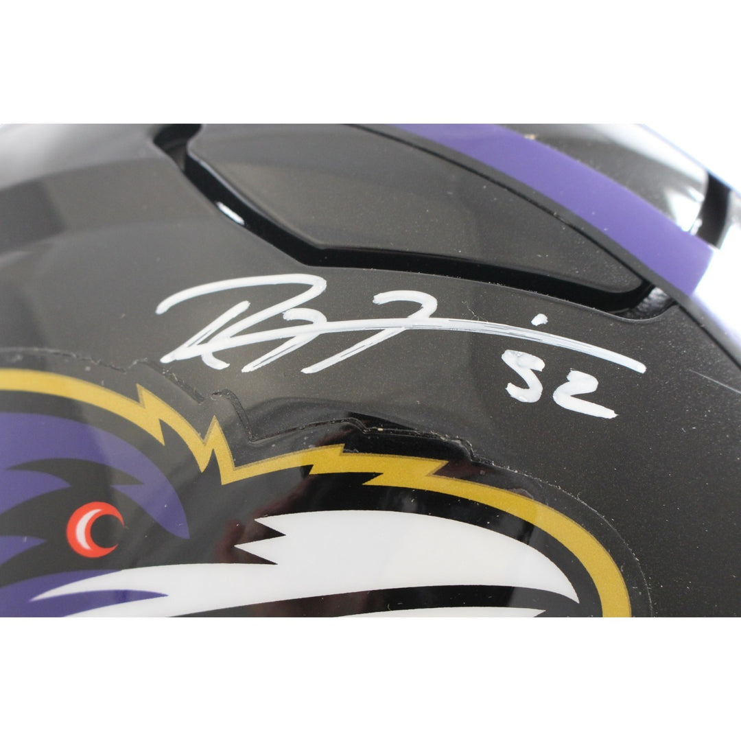 Ray Lewis Autographed Baltimore Ravens SpeedFlex Helmet Beckett Witness 56148