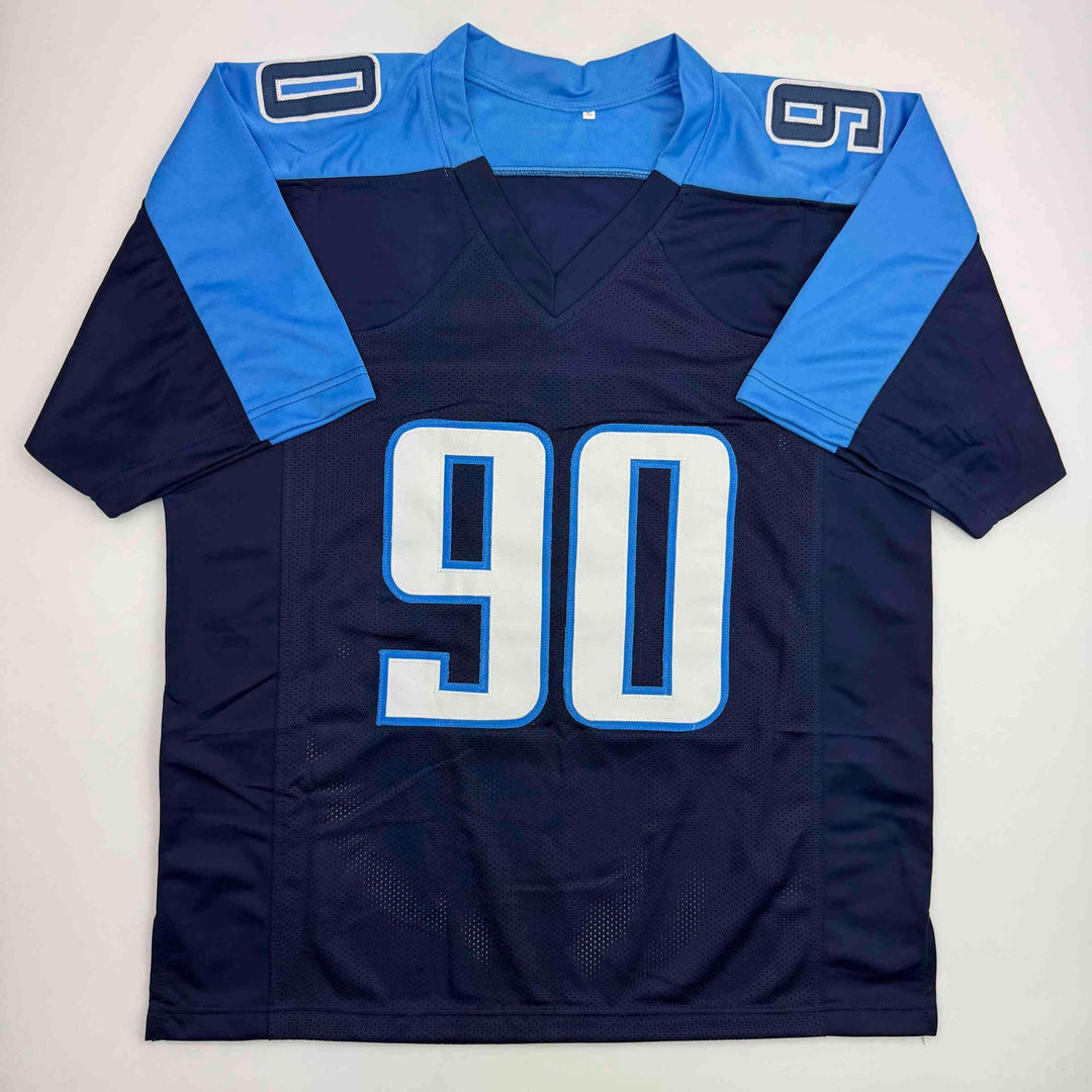 Autographed/Signed JEVON KEARSE Tennessee Dark Blue Football Jersey JSA COA Auto