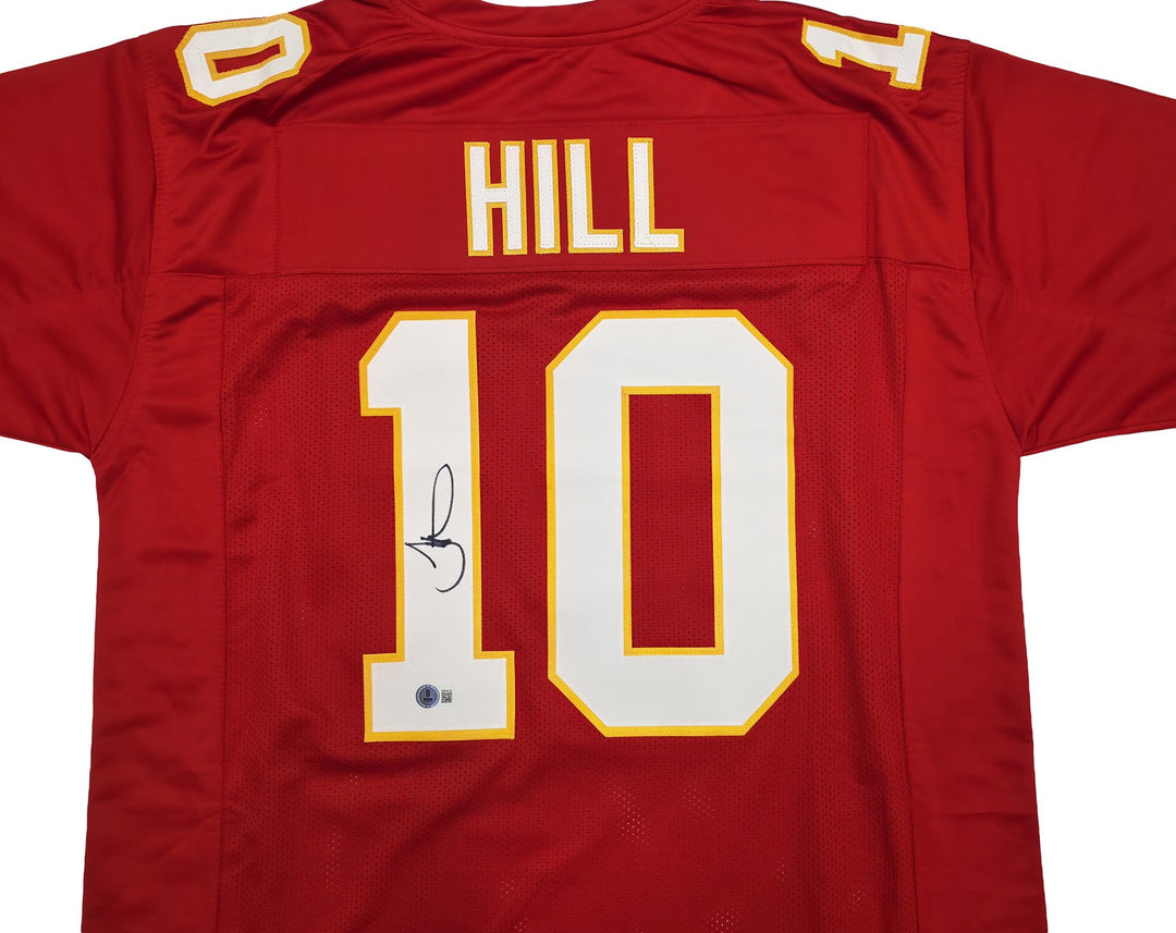 Kansas City Chiefs Tyreek Hill Signed Red Jersey Beckett Witness