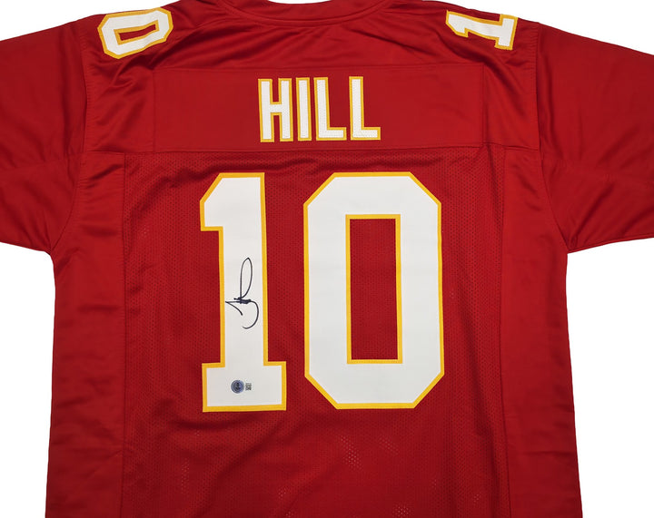 Kansas City Chiefs Tyreek Hill Signed Red Jersey Beckett Witness