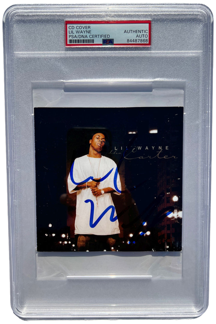 LIL WAYNE SIGNED AUTOGRAPHED THE CARTER CD COVER ALBUM WEEZY YMCMB PSA/DNA