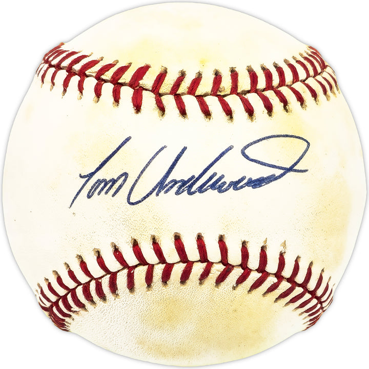 Tom Underwood Signed AL Baseball Oakland A's, New York Yankees Beckett #BM17842