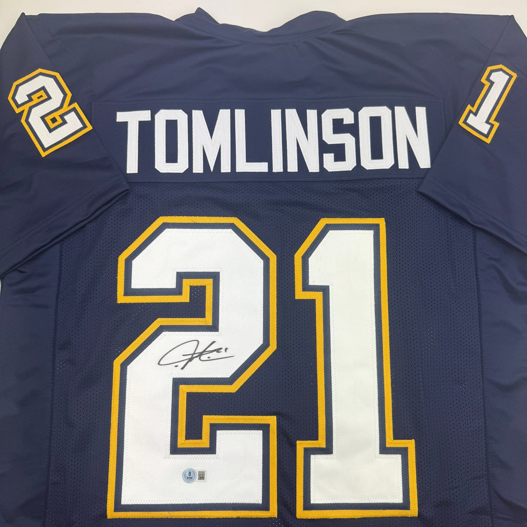 Signed LaDainian Tomlinson San Diego LA Dark Blue Jersey JSA COA