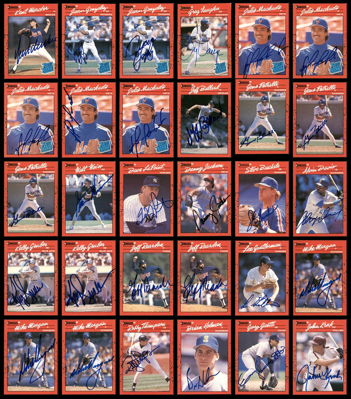 1990 Donruss Baseball Autographed Signed Cards Lot Of 235