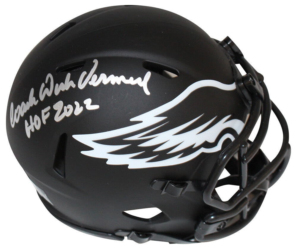 Dick Vermiel Signed Philadelphia Eagles Eclipse HOF Mini Beckett 40629