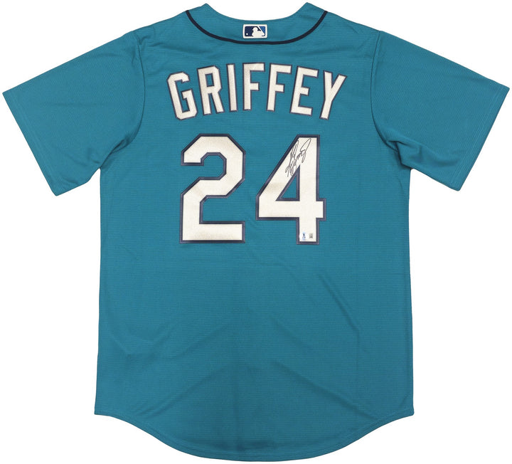 Seattle Mariners Ken Griffey Jr. Signed Teal Nike Jersey Size M Beckett Wit