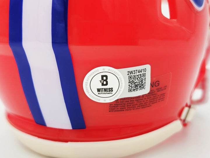 Steve Spurrier Auto Signed Florida Gators Orange Speed Mini Helmet Beckett Wit