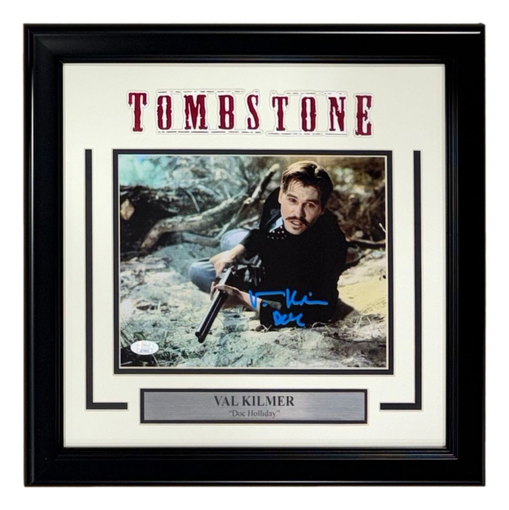 Val Kilmer Signed Framed 8x10 Tombstone Photo Doc Inscribed JSA