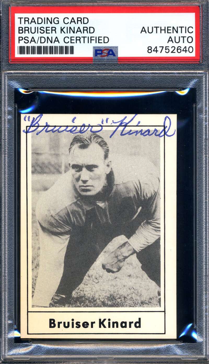 Bruiser Kinard PSA DNA Signed 1977 Touchdown Club Autograph