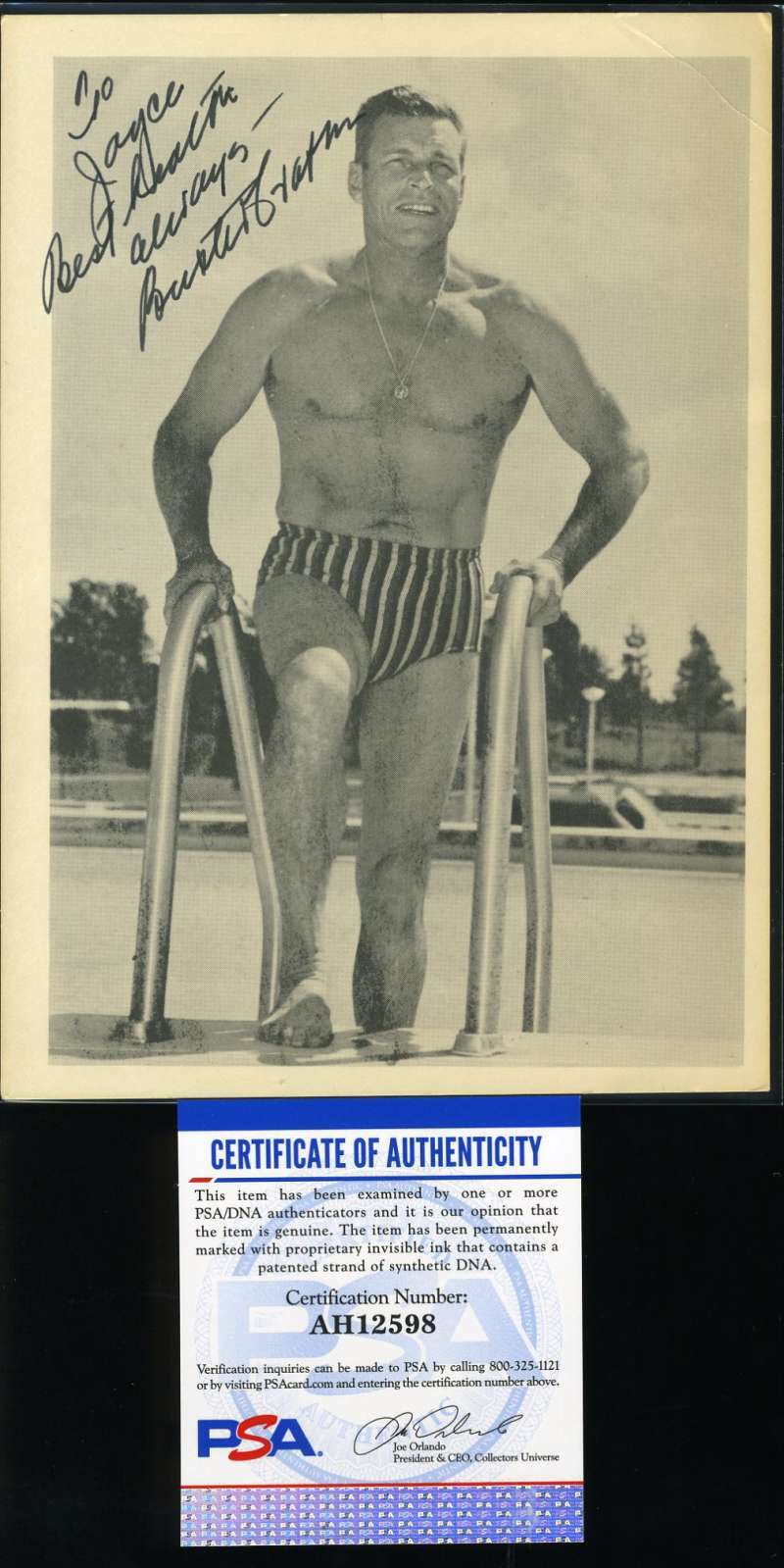 Buster Crabbe PSA DNA Coa Hand Signed 5x7 Photo Autograph