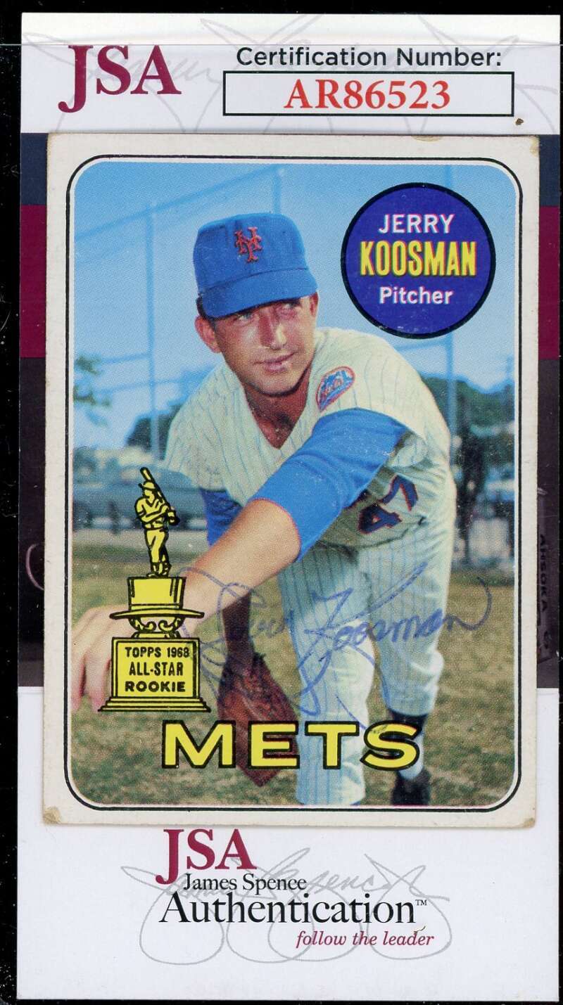 Jerry Koosman JSA Coa Signed 1969 Topps Autograph