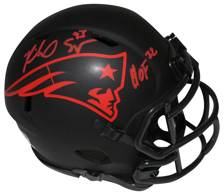 Richard Seymour Signed New England Patriots Eclipse Mini Helmet Beckett 40707