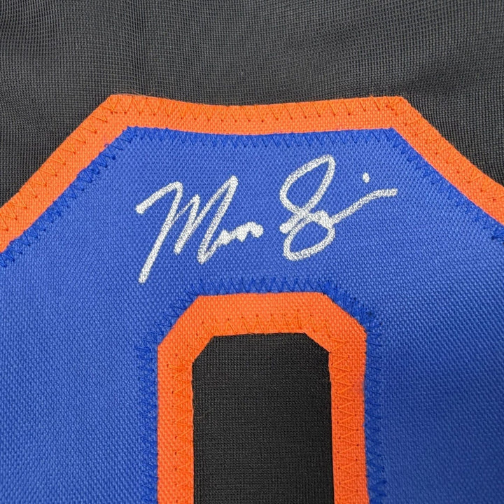 Framed Autographed/Signed Marcus Semien 35x39 New York Black Jersey BAS COA