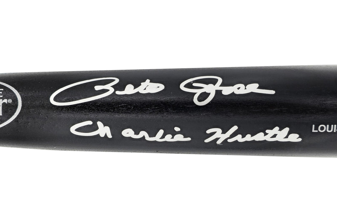 Pete Rose Auto Black L Slugger Pro Stock Baseball Bat Charlie Hustle Beckett