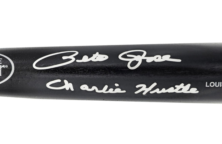 Pete Rose Auto Black L Slugger Pro Stock Baseball Bat Charlie Hustle Beckett