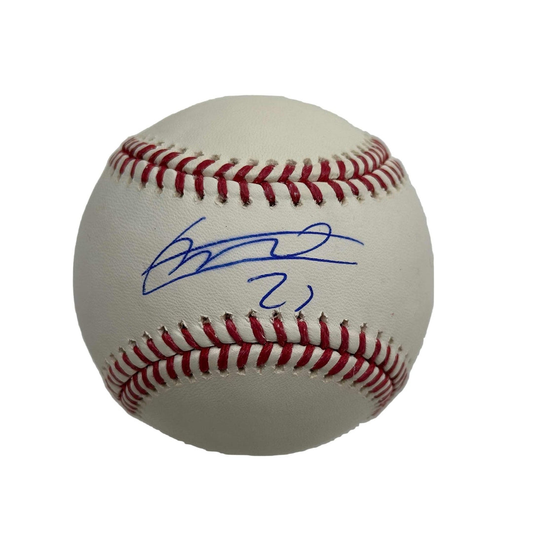 Autographed/Signed Vladimir Vlad Guerrero Sr Rawlings ROML JSA COA Auto