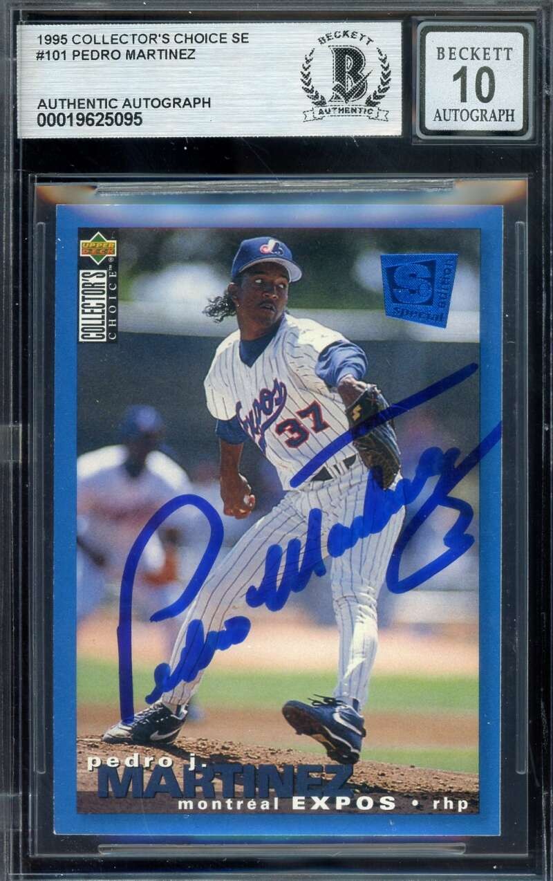 Pedro Martinez Gem Mint 10 Beckett BAS Signed 1995 Upper Deck Collectors Choice