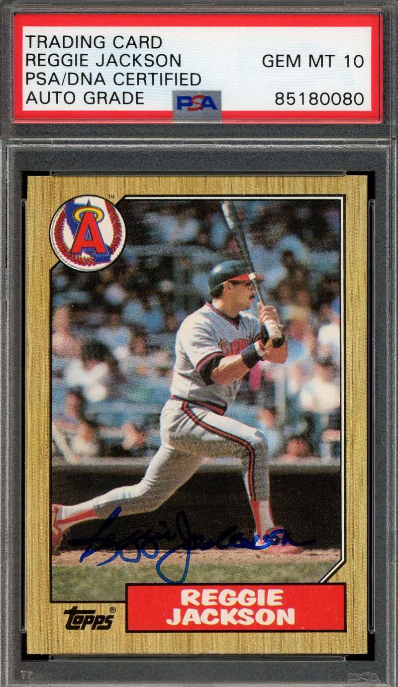 Reggie Jackson Gem Mint 10 PSA DNA Signed 1987 Topps Autograph