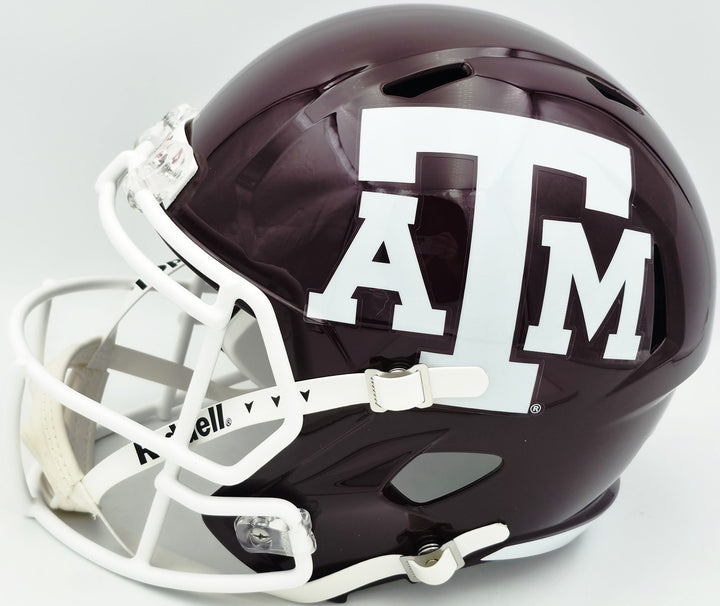 Johnny Manziel Auto Texas A&M Aggies Maroon Full Size Speed Replica Helmet 12 HT