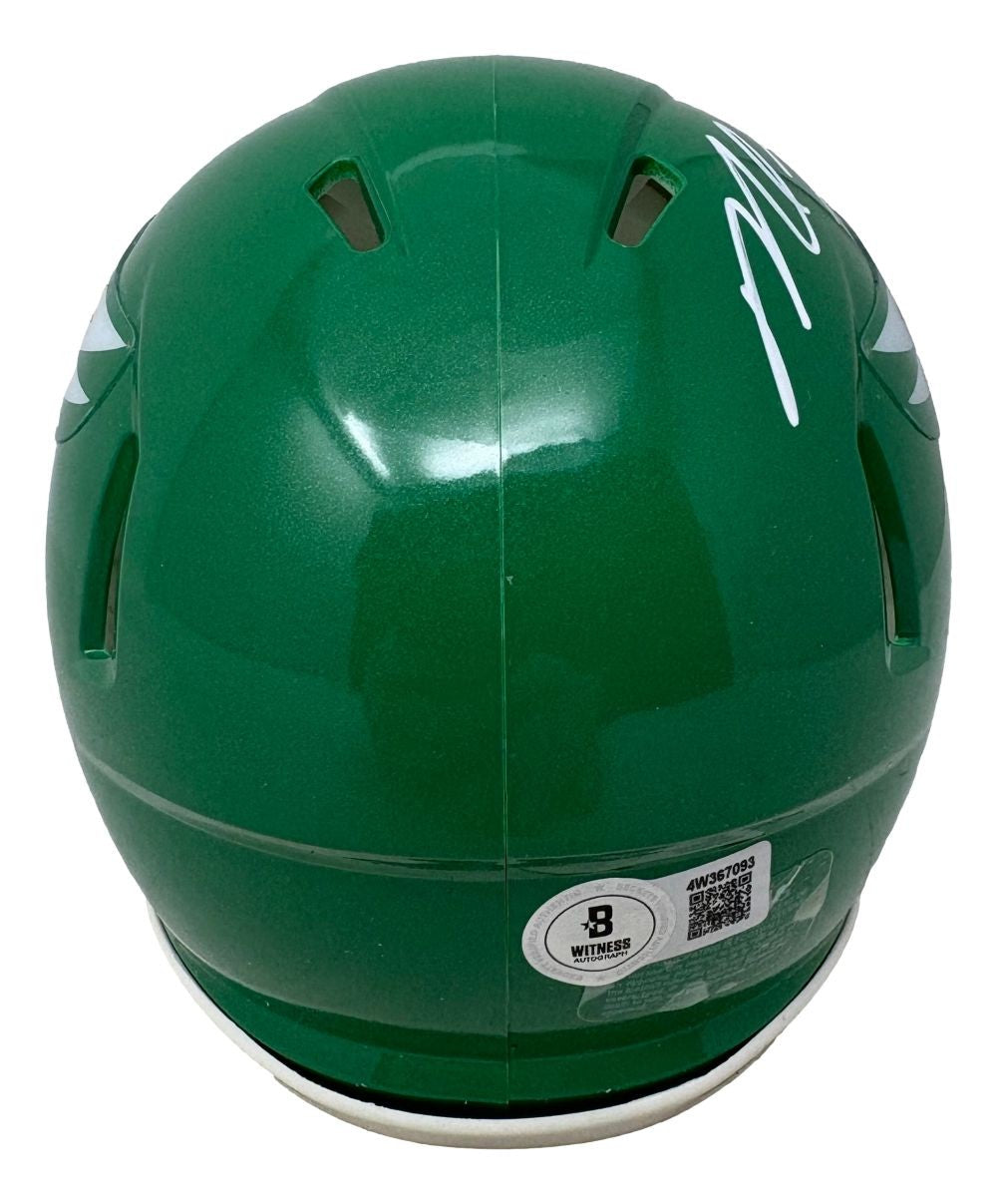 Michael Vick Signed Philadelphia Eagles Kelly Green Mini Speed Helmet BAS ITP
