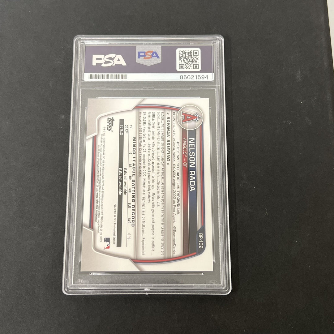 2023-24 Topps #BP-132 Nelson Rada Bowman Prospect signed card PSA