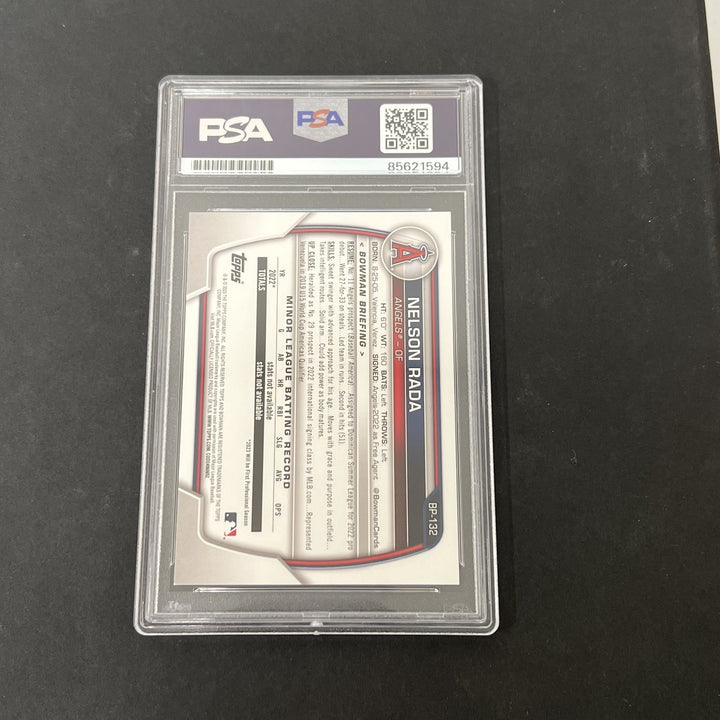 2023-24 Topps #BP-132 Nelson Rada Bowman Prospect signed card PSA