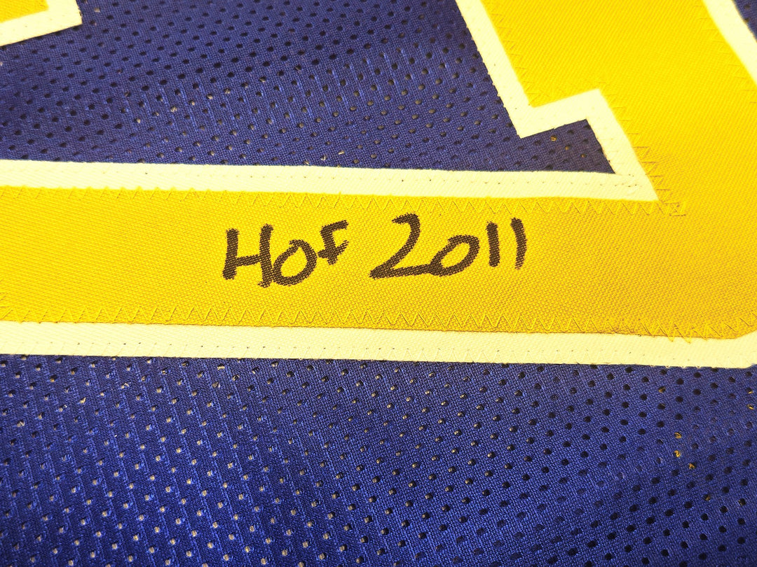 Golden State Warriors Chris Mullin Signed Blue Jersey "HOF 2011" Beckett Witness