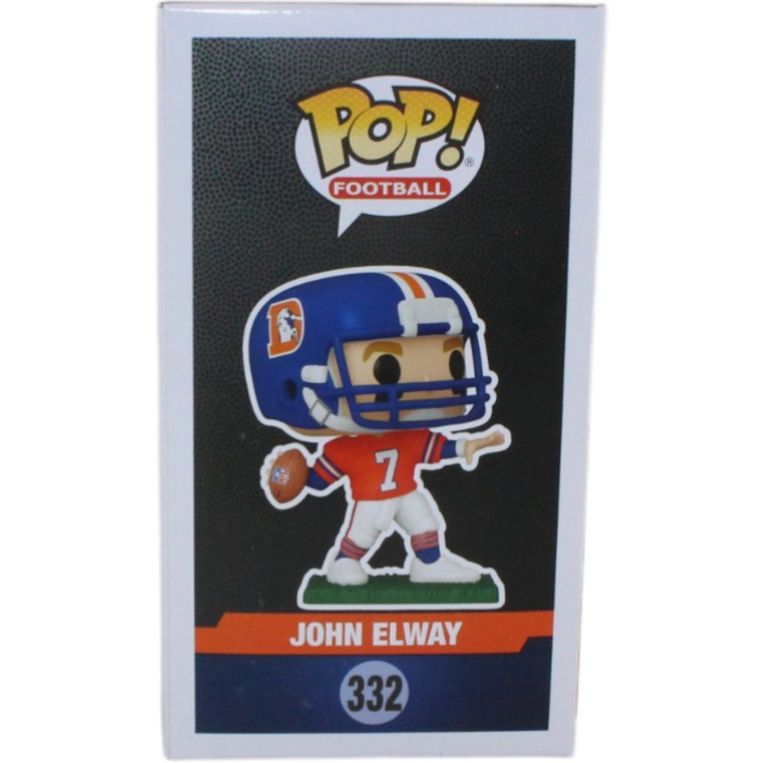 John Elway Autographed Denver Broncos Funko Pop! #332 Beckett Witness 55219