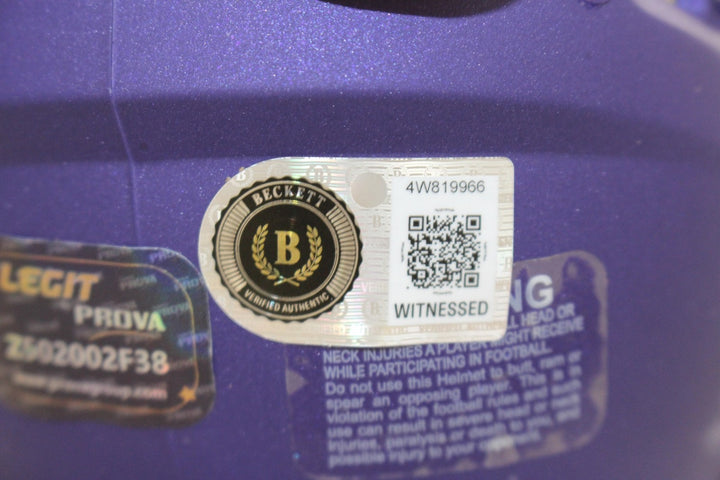 Ray Lewis Signed Baltimore Ravens 2026 ALT #1 Mini Helmet Beckett Witness 57534