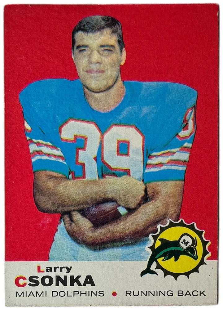 Larry Csonka 1969 Topps Rookie Card (RC) #120-  (Miami Dolphins)