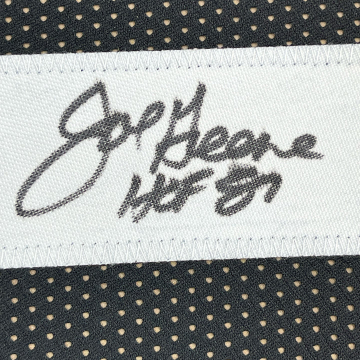 Framed Autographed/Signed Mean Joe Greene 35x39 Pittsburgh Black Jersey JSA COA