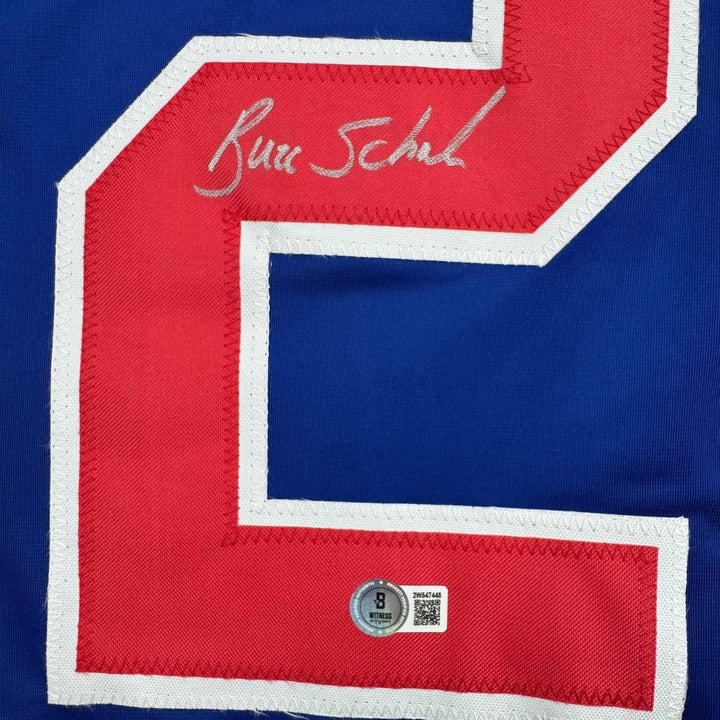Autographed/Signed Buzz Schneider Blue USA Miracle On Ice 1980 Jersey COA