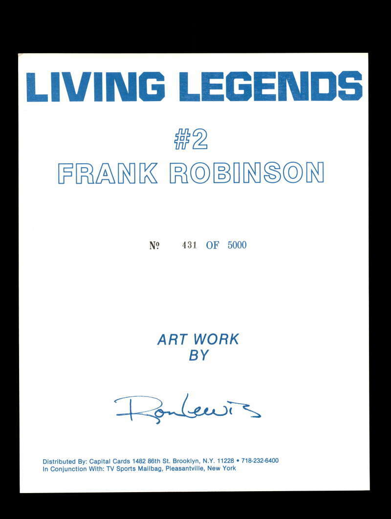 Frank Robinson PSA DNA Coa Signed 8x10 Photo Lewis Litho Autograph