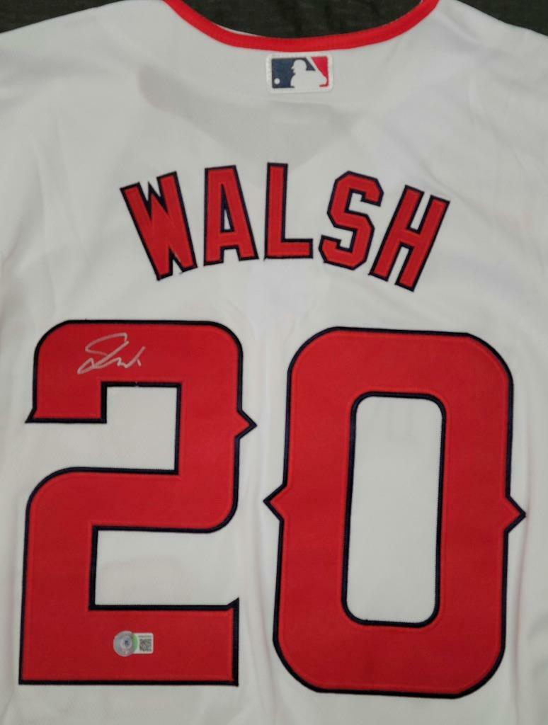 Jared Walsh signed White Los Angeles Angels Jersey autograph BAS Beckett Witness