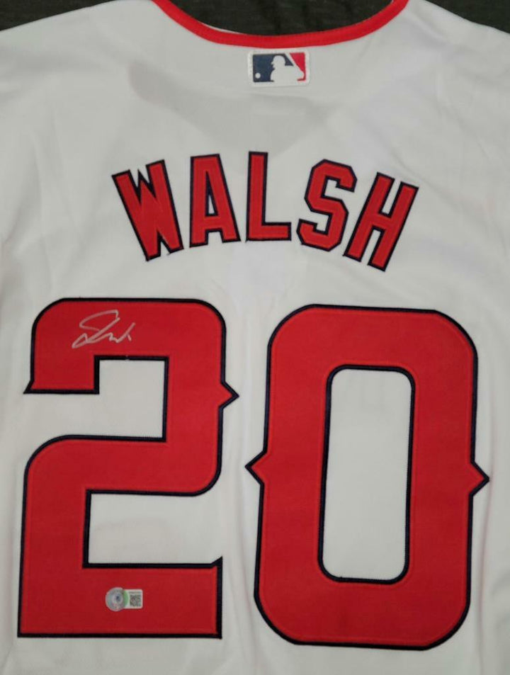Jared Walsh signed White Los Angeles Angels Jersey autograph BAS Beckett Witness