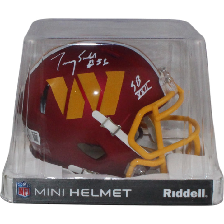 Timmy Smith Signed Washington Commanders 25 Alt Mini Helmet SB XXI Beckett 55038