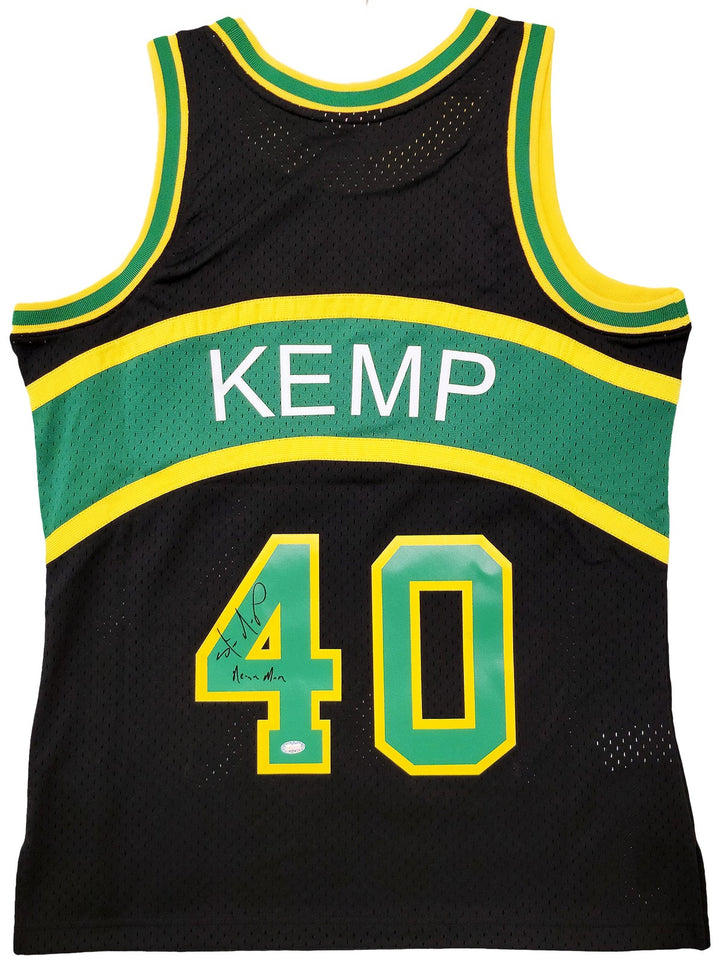 Sonics Shawn Kemp Auto Black AUTH Mitchell Ness HWCs Swingman Jersey M Reign Man