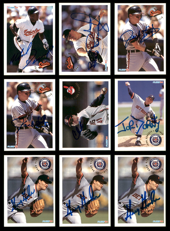 1994 Fleer Baseball Autographed Signed Cards Lot Of 79