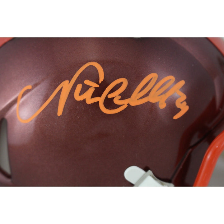 Nick Chubb Autographed Cleveland Browns Flash Mini Helmet Beckett 53605