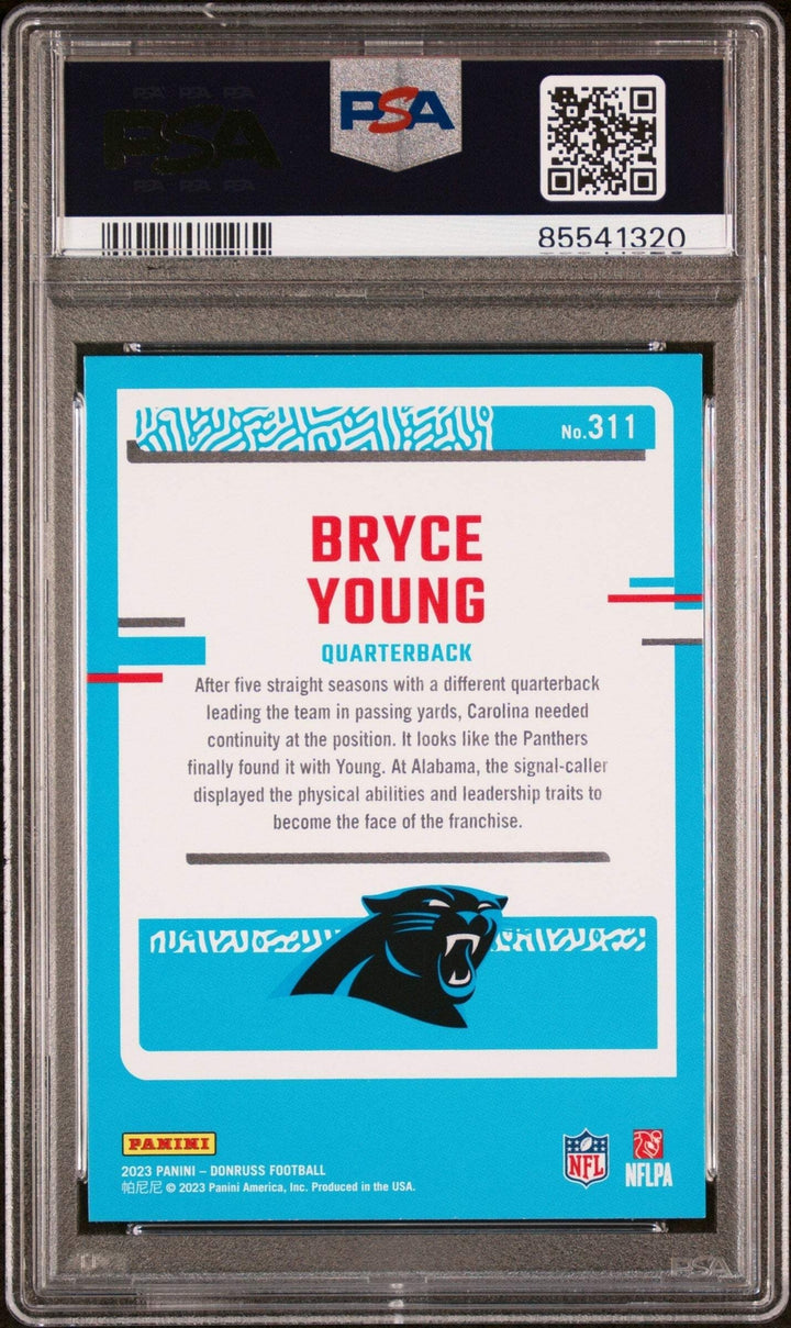 Graded 2023 Panini Donruss Bryce Young #311 Rookie RC Football Card PSA 10 Gem