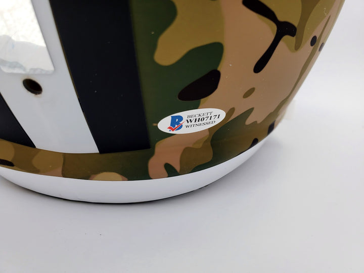 Drew Brees Signed New Orleans Saints Camo Full Size Replica Speed Helmet Beckett